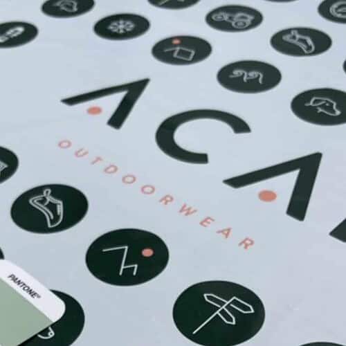 ACAI Outdoorwear branded mailing bags manufactured by Duo Packaging.